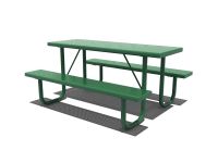 Picknicktafel rechthoek - groen - kleurrijk - groot- picknicktafel - robuust - comfortabel