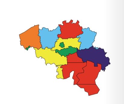 Pleinplakker Landkaart België