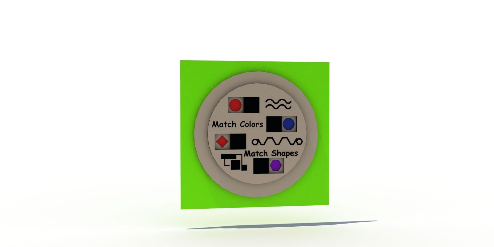 Spel paneel kleuren vergelijken - kleurrijk - interactief - spelbord - speel paneel -robuust