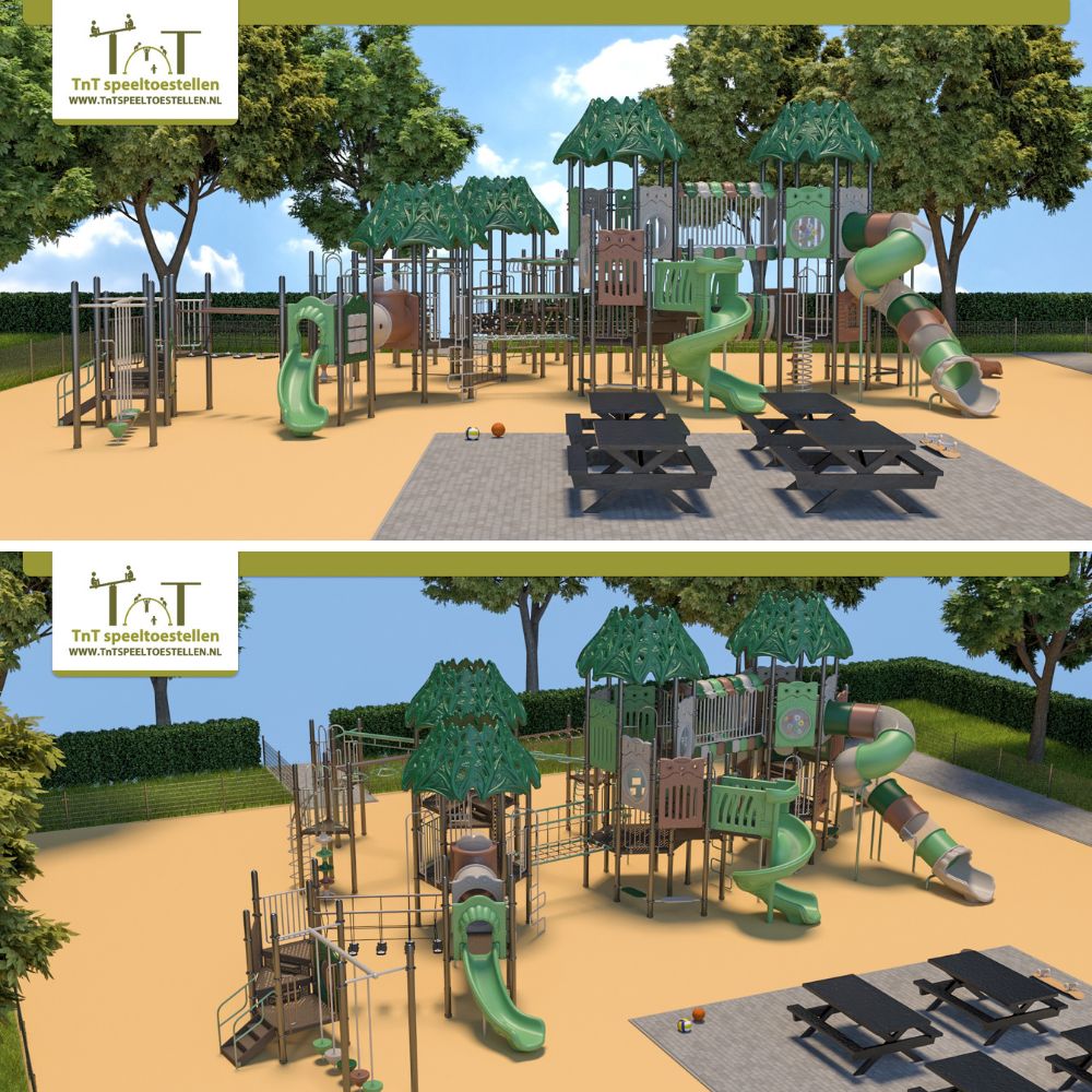 3D-ontwerp speeltuin Vakantiepark Het Lierderholt