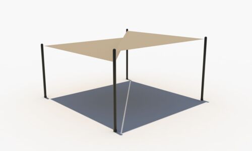 schaduwdoek dubbele driehoek 4×4 meter