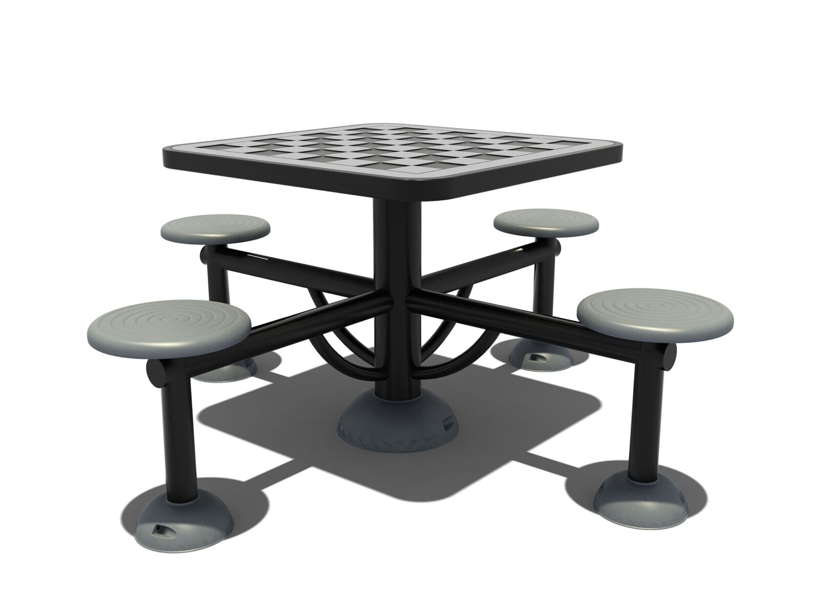tafel - 4 zitjes - tafel met 4 zitjes - schaken - voor buiten - robuust