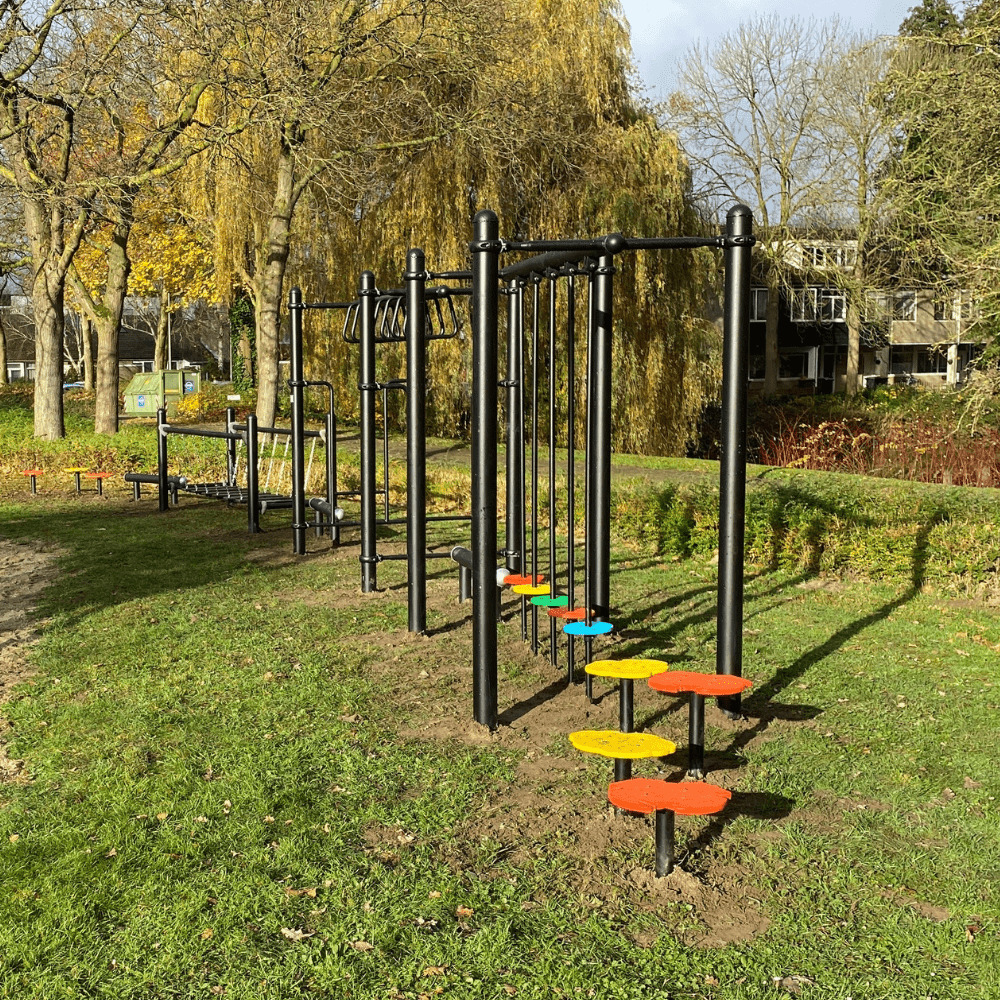 Balanceerparcours in het Oostrikpark in Deventer